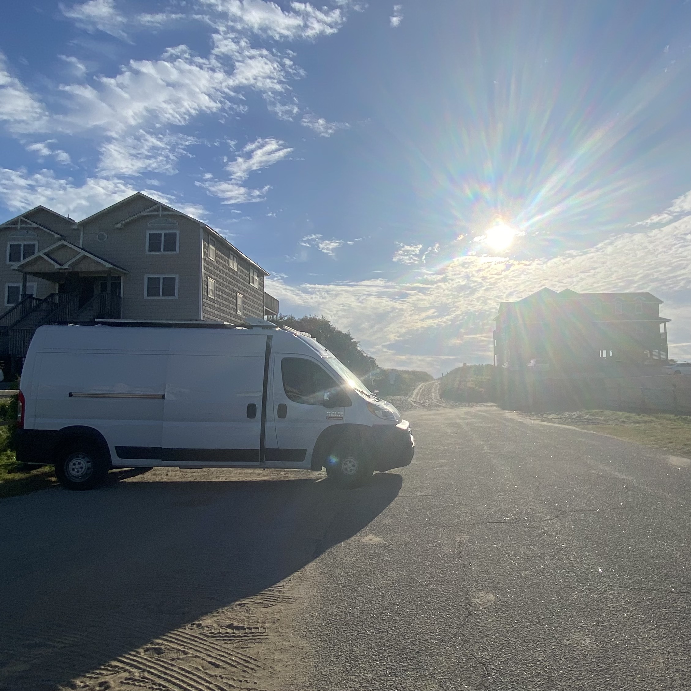 Our tiny home on wheels is a converted Ram Promaster 2500. The most beautiful home!