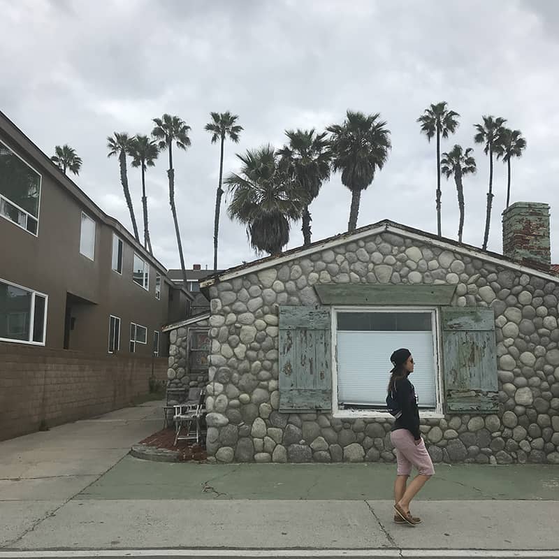 Walking the streets of Oceanside like a local during our Trusted Housesitters stay.