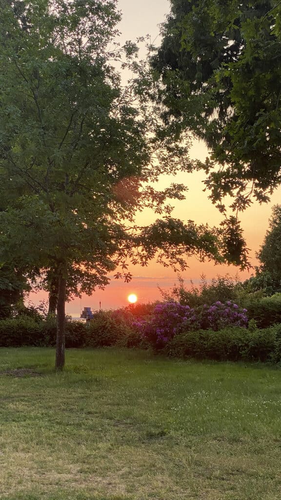 Sunset at the beach.